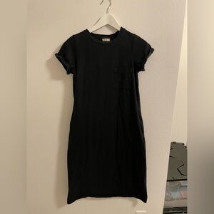 Inherit Co. Finley Black Midi T-Shirt Dress Size Small Black